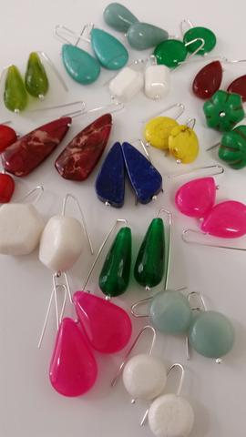 Colour stone earrings great Xmas gifts