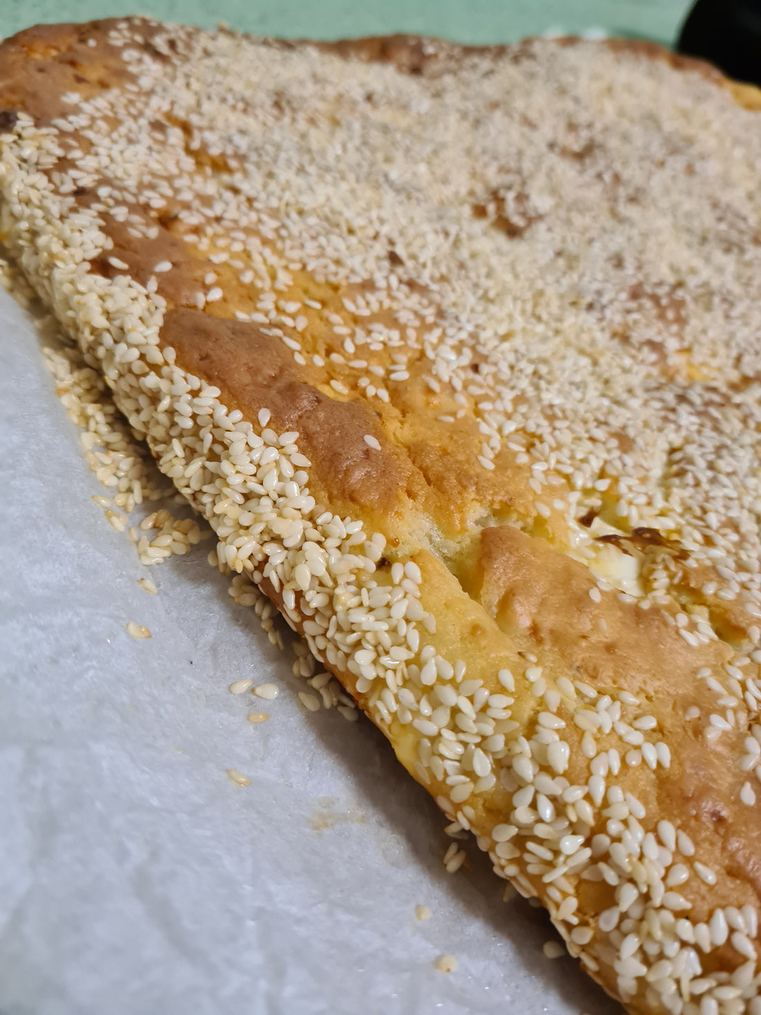 Homemade crunchy Greek cheese pie