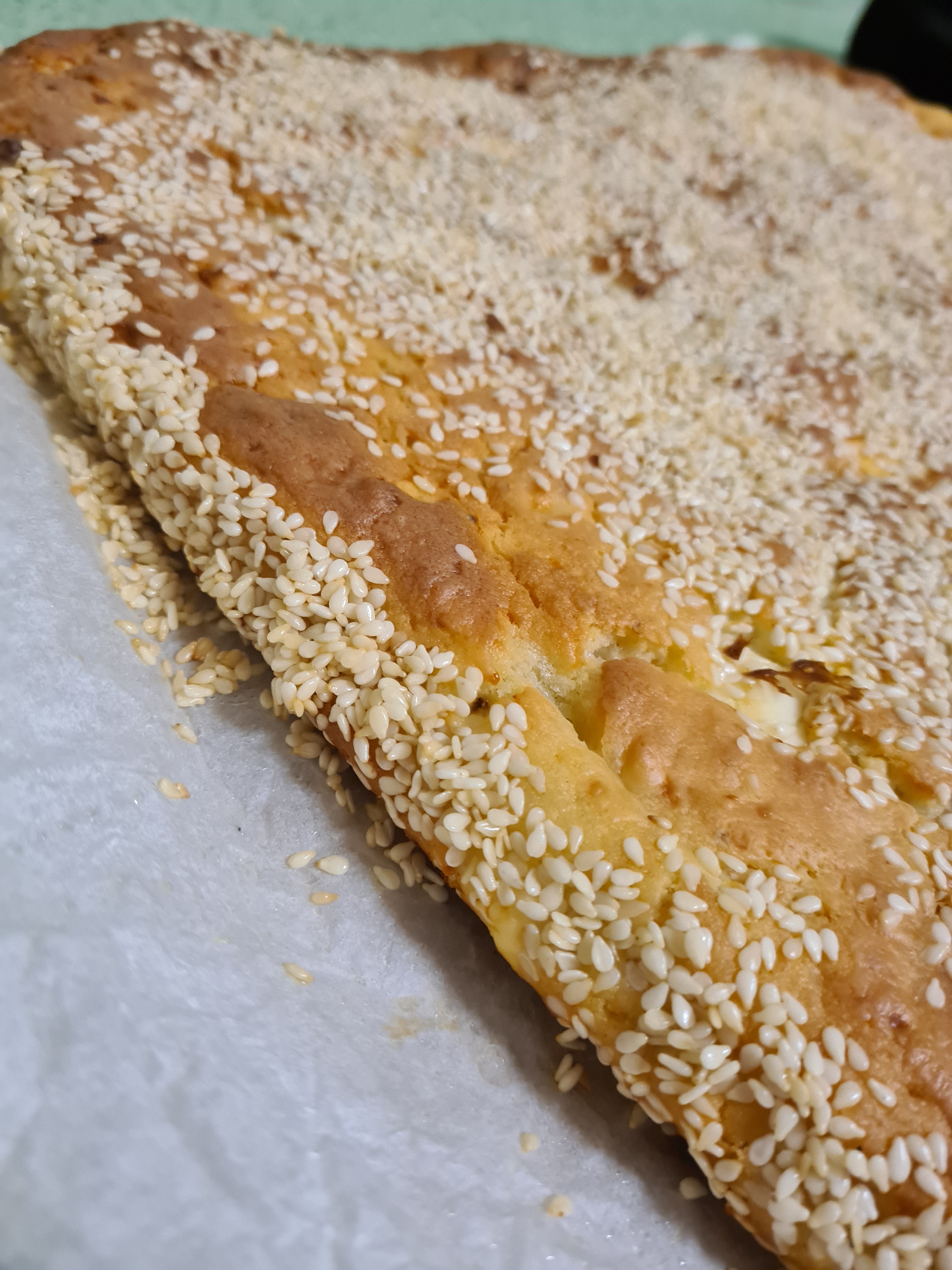 Homemade crunchy Greek cheese pie