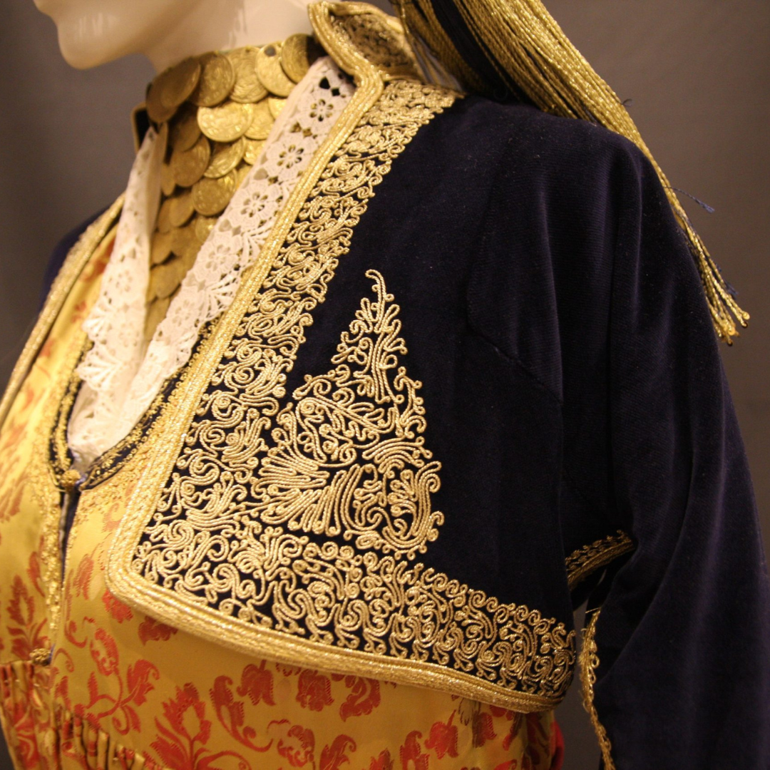Greek national costume embroided jacket gold thread