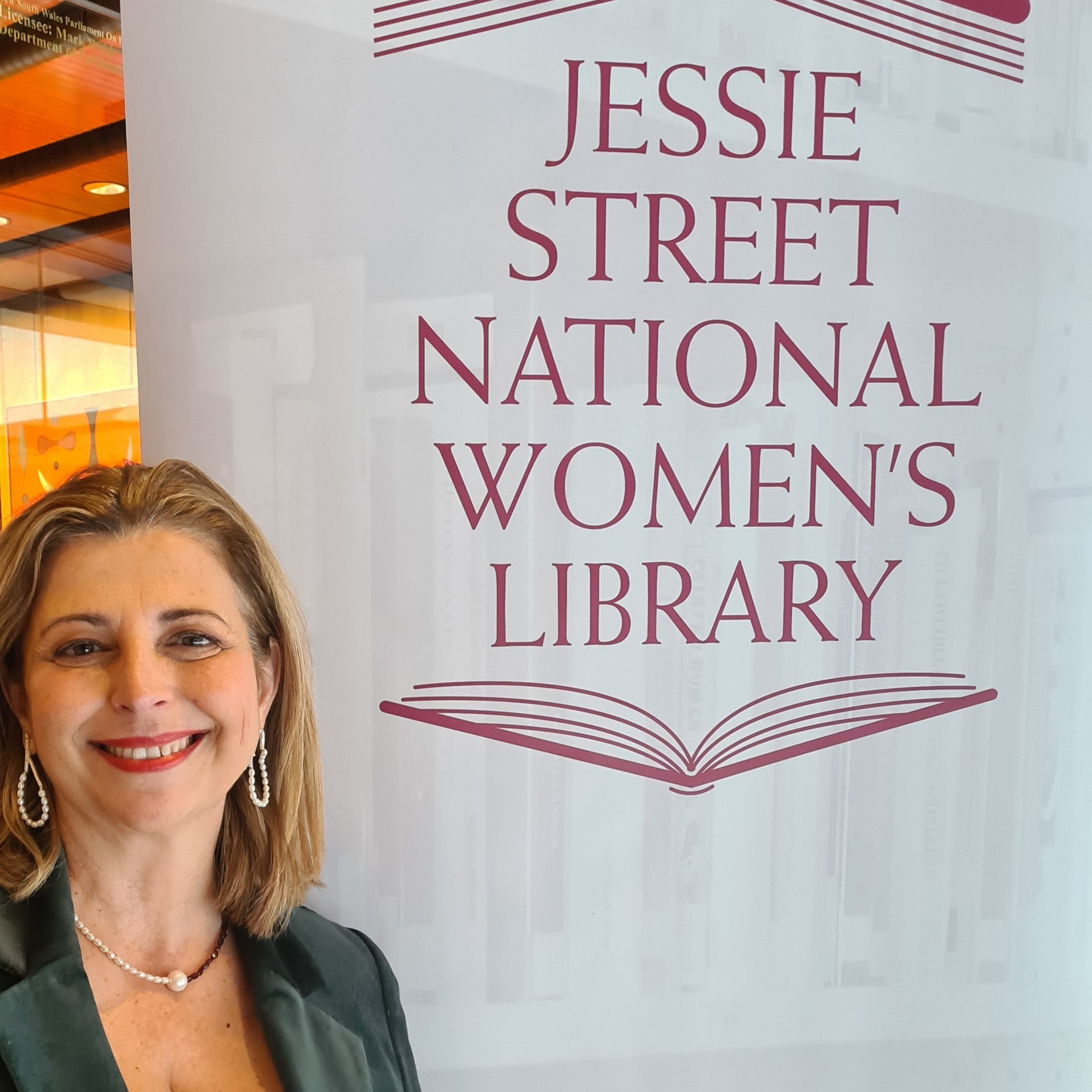 jessie Street Luncheon talk Connie Dimas with necklace