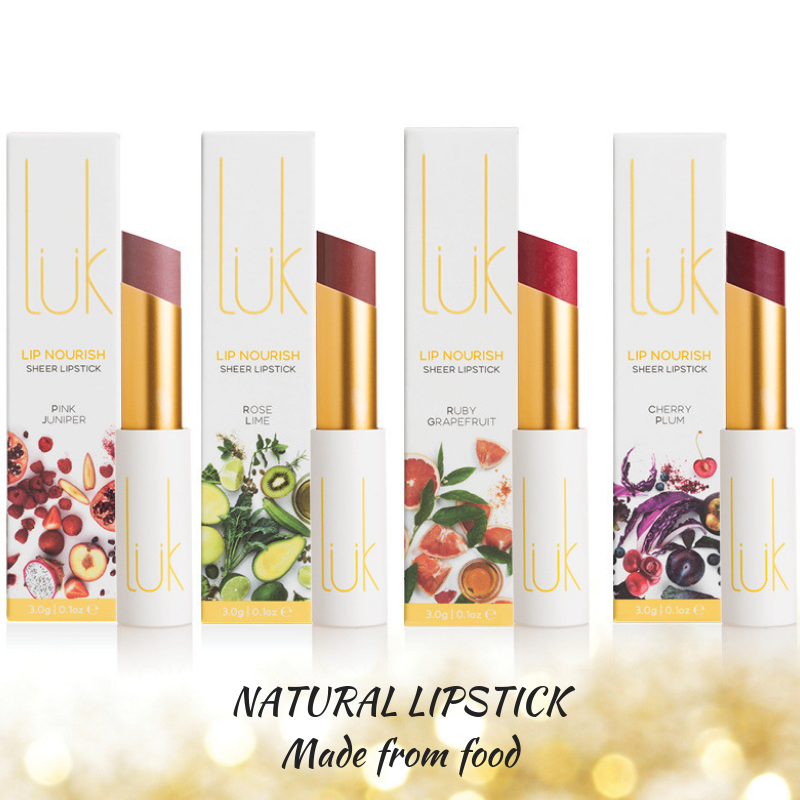 LUK: Edible natural lipstick brimming with skin food actives your lips crave!