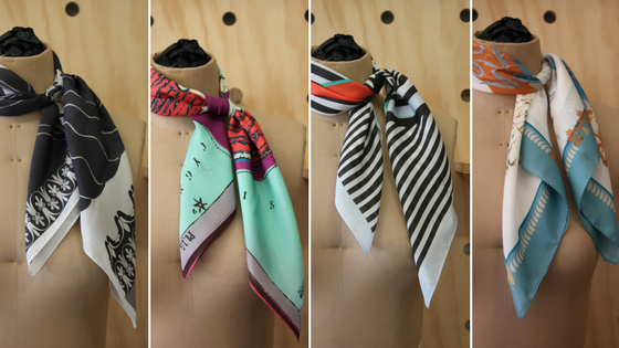 Silk scarves and some their stories.