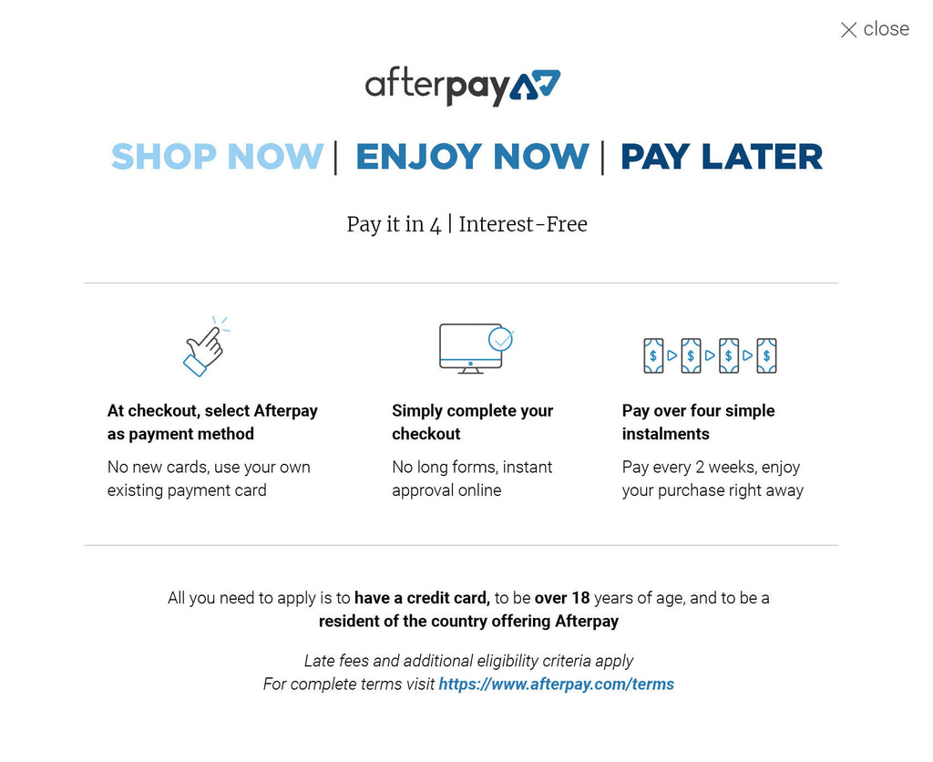 WE NOW DO AFTERPAY