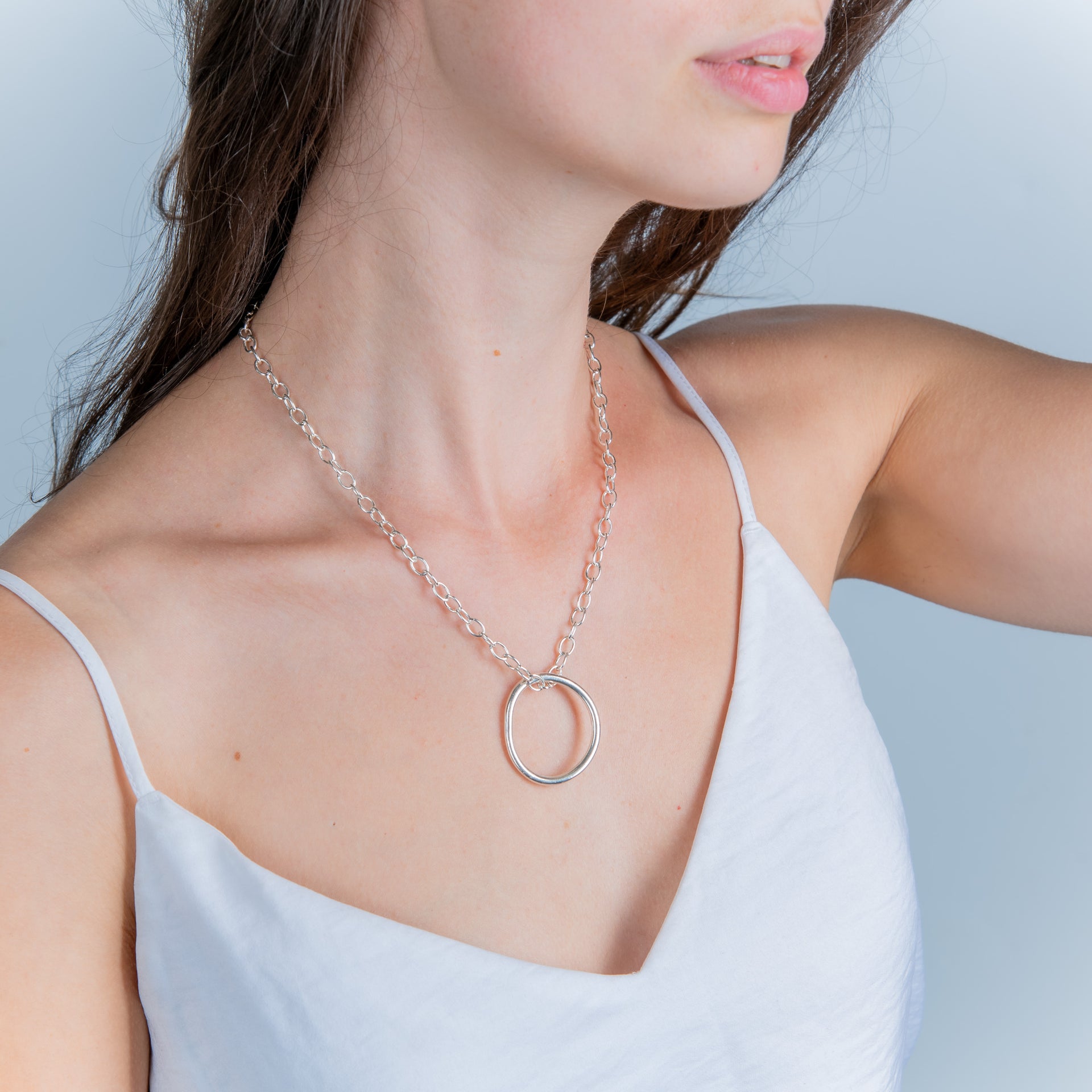handmade chain silver womens necklace. Made in Australia. Nickel free. Christmas presents