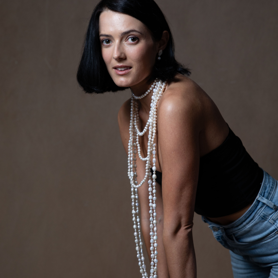 Pearl Necklace Long Pinks - Connie Dimas