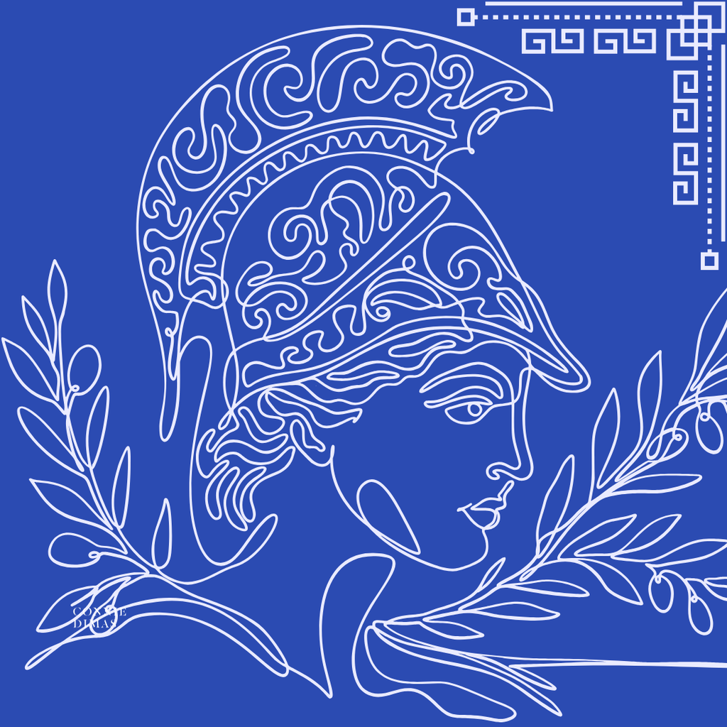 ATHENA SILK SCARF BLUE - Connie Dimas