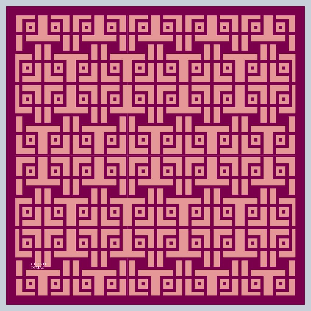 LABRYNTHOS SILK SCARF - Connie Dimas