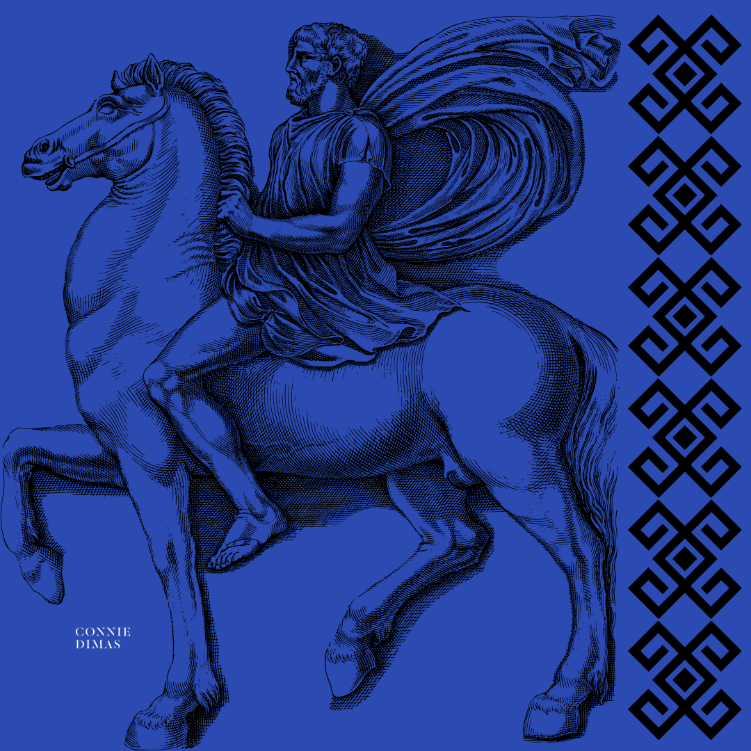 HORSE & RIDER SILK SCARF - Connie Dimas