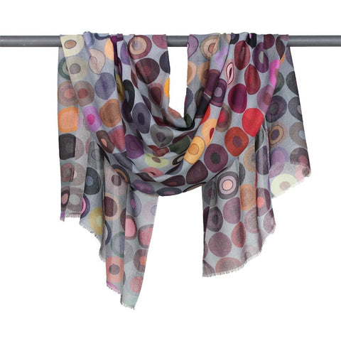 Merino Wool Silk Spot Scarf