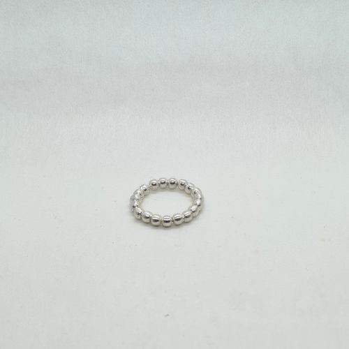 Silver ball rings handmade