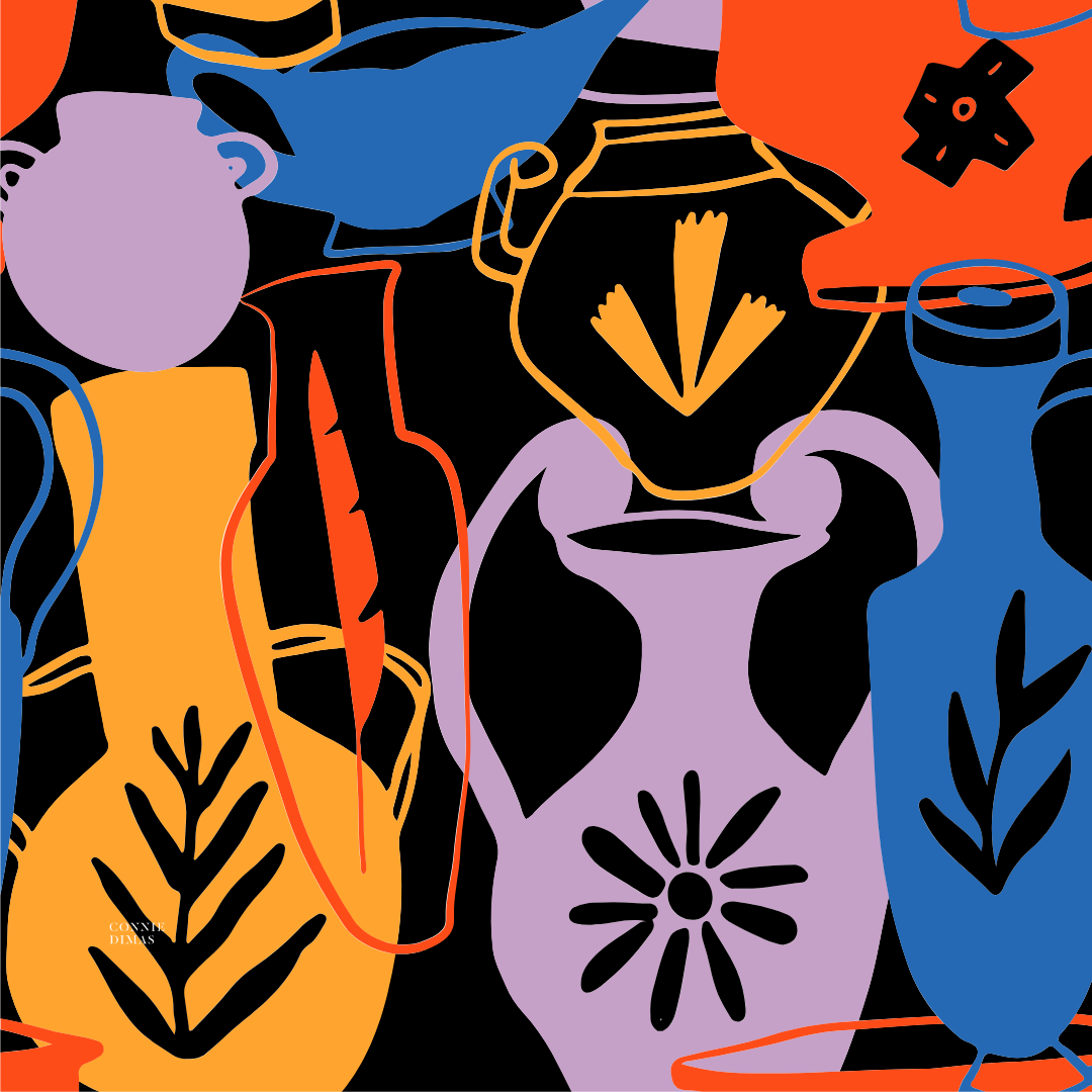 AMPHORA SILK SCARF - Connie Dimas