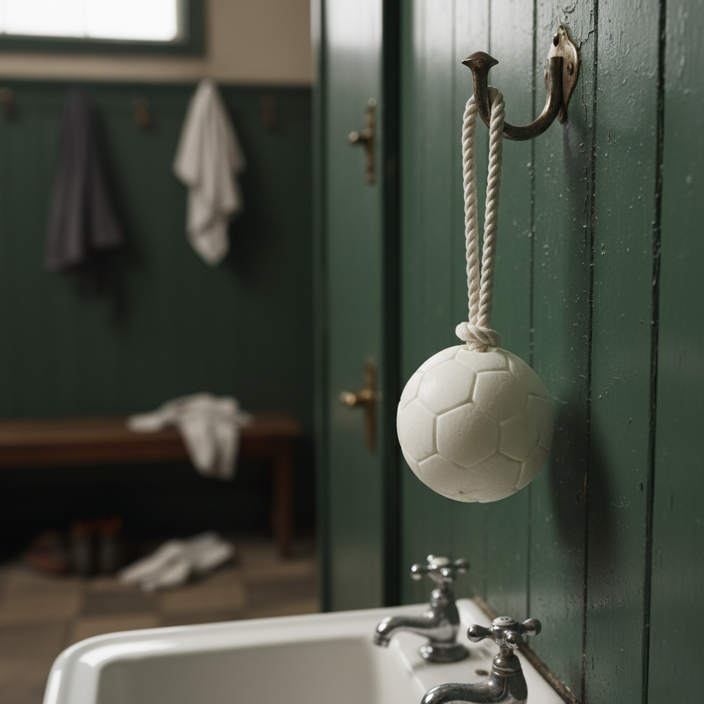 FOOTBALL SOAP ON A ROPE