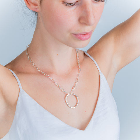 LOOPY CHUNKY SILVER NECKLACE - Connie Dimas Jewellery