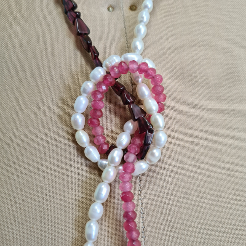Beaded necklace stones for women, pearls  long and short made in Australia