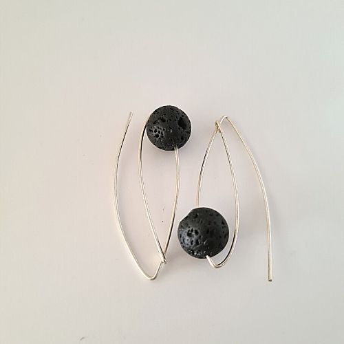 NERIDA SILVER AND STONE EARRINGS - Connie Dimas Jewellery