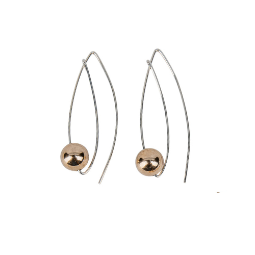handmade silver and gold earrings