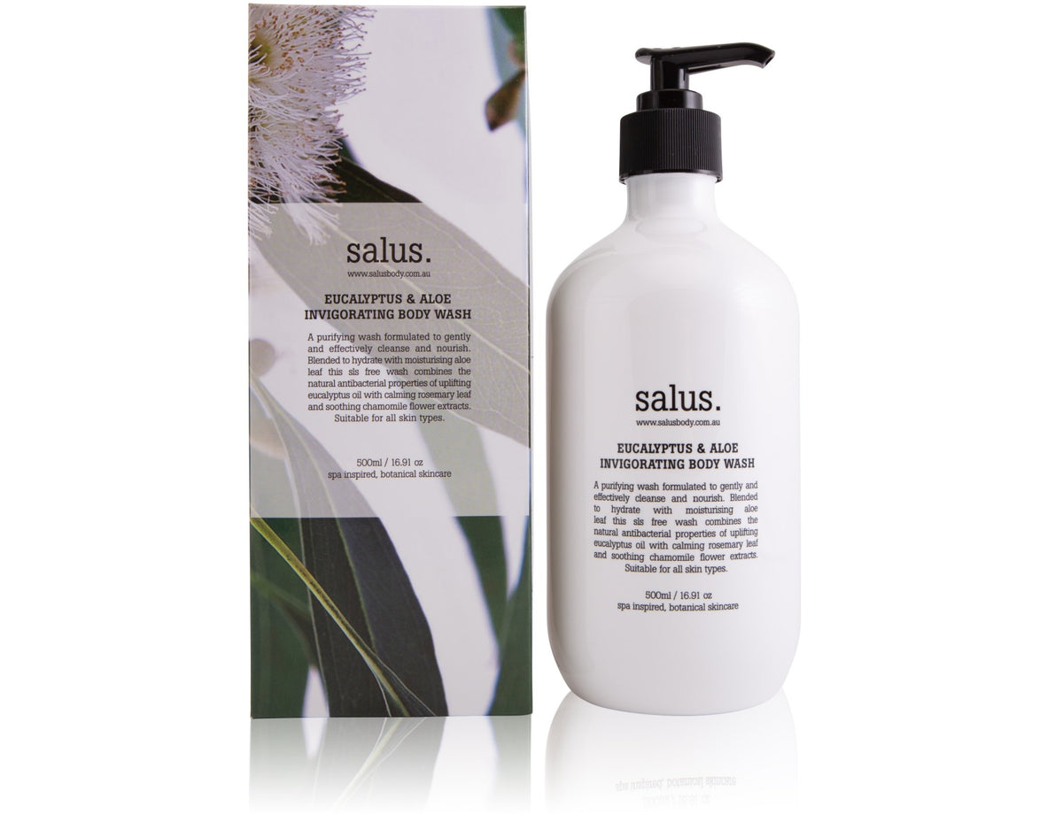 Salus Eucalyptus and Aloe Invigorating body wash - Connie Dimas Jewellery