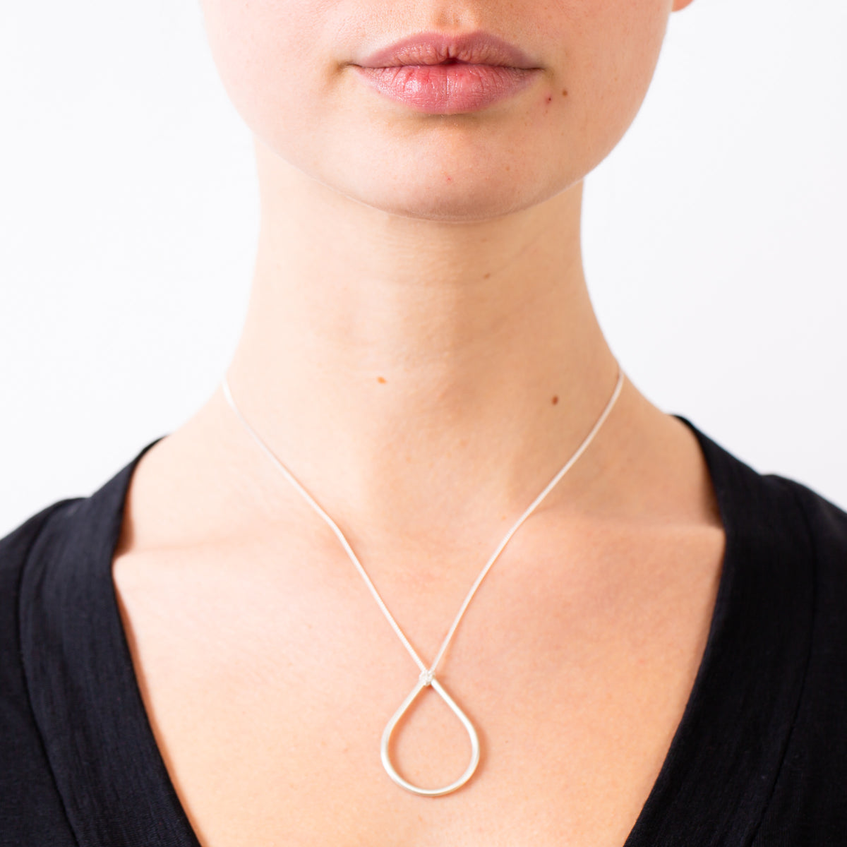 TEARDROP SILVER NECKLACE - Connie Dimas Jewellery