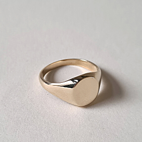 Handmade gold signet ring keepsake