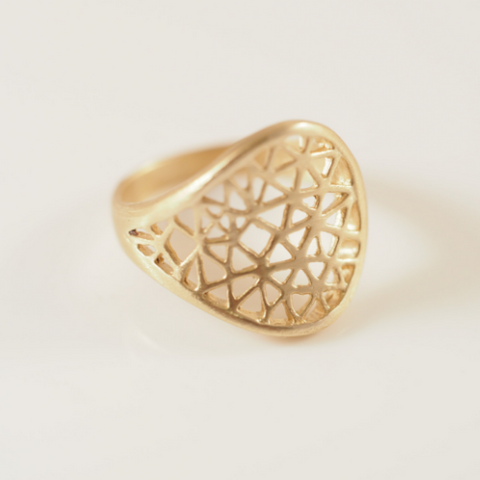 gold large ring modern design