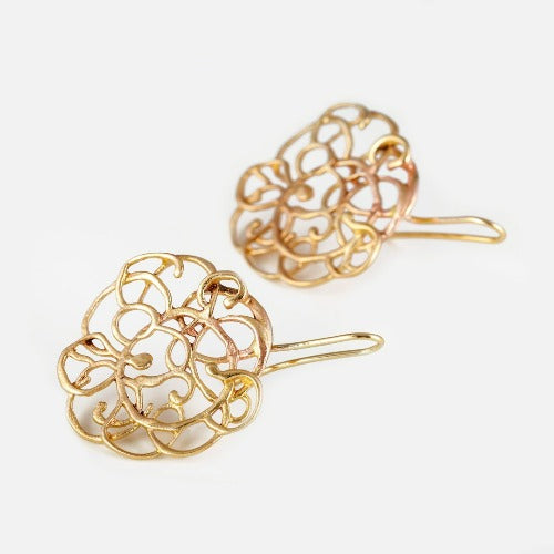 SCRIBBLE 9CT GOLD EARRINGS - Connie Dimas Jewellery