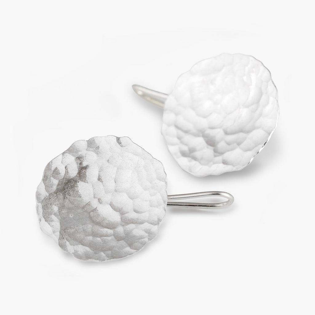 HAMMERED ROUND EARRINGS - Connie Dimas Jewellery