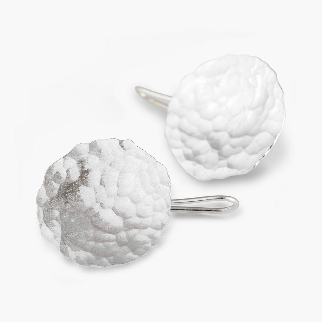 HAMMERED ROUND EARRINGS - Connie Dimas Jewellery