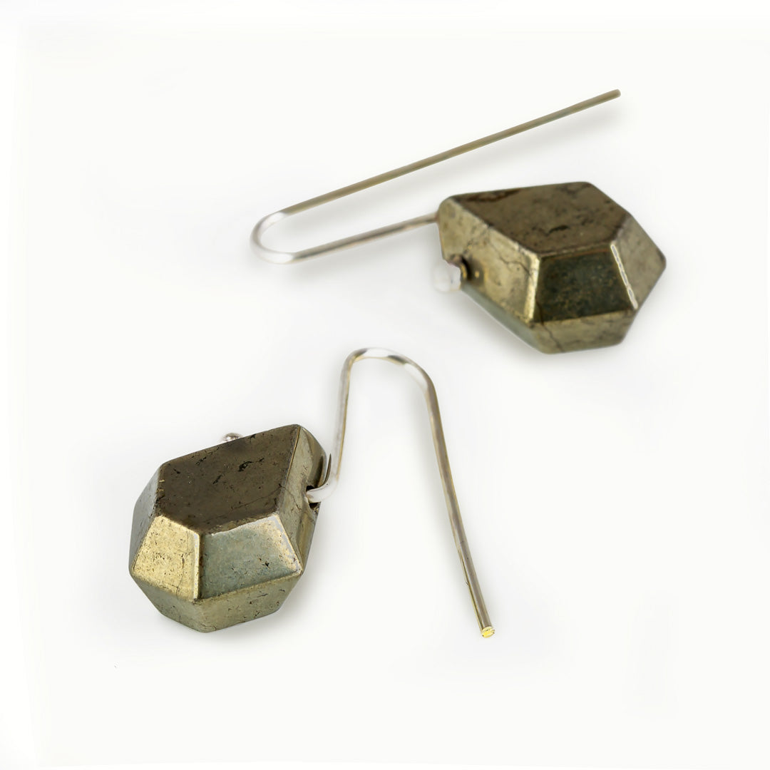 PYRITE GEM EARRINGS - Connie Dimas Jewellery