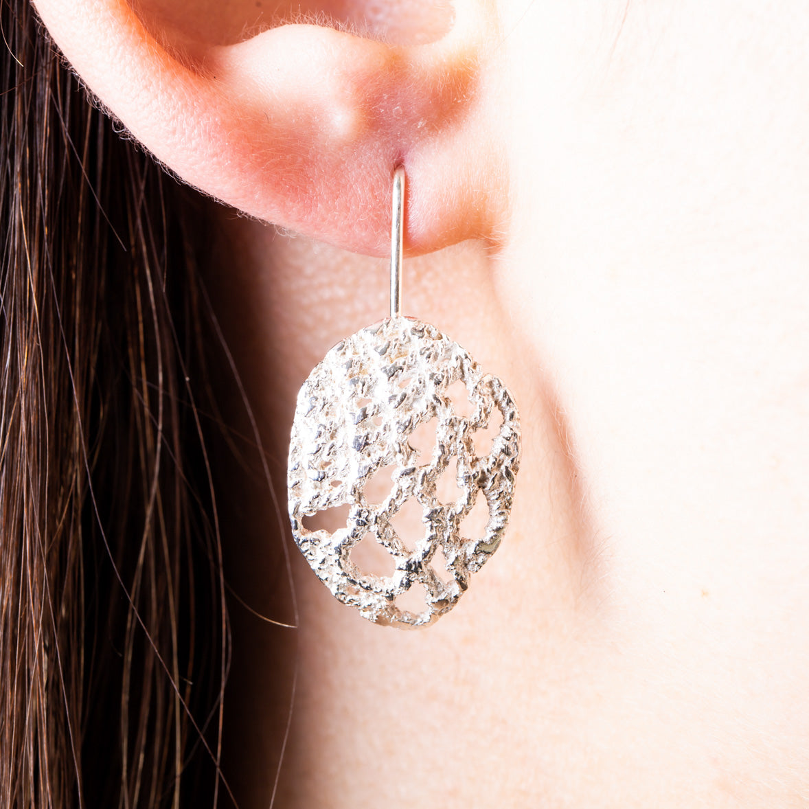 LACE SILVER EARRINGS - Connie Dimas Jewellery