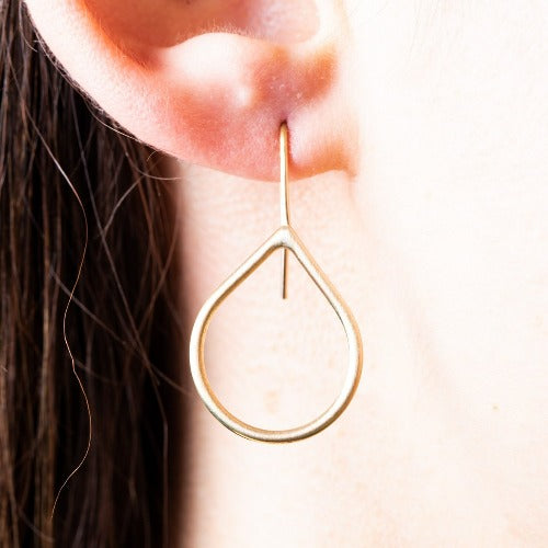 Teardrop 9CT gold earrings - Connie Dimas Jewellery