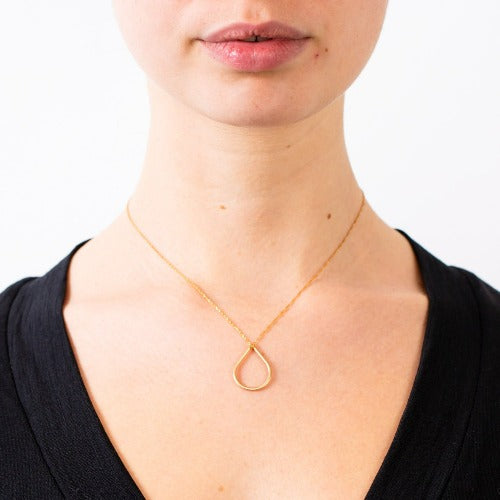 TEARDROP GOLD NECKLACE - Connie Dimas Jewellery