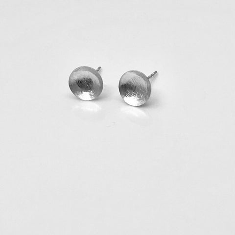 handmade circle texture cup studs